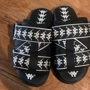 Kappa Black and White Women's Slippers